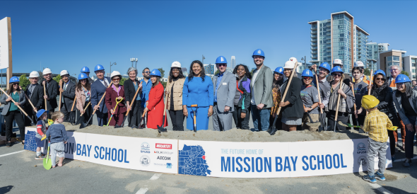 Photo of Mission Bay School Shovel Ready ceremony 
