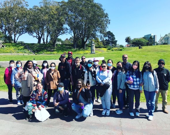 Group of adults on field trip