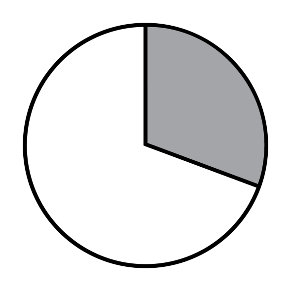 Circle with 1/3 grayed out to show balance for Media Balance