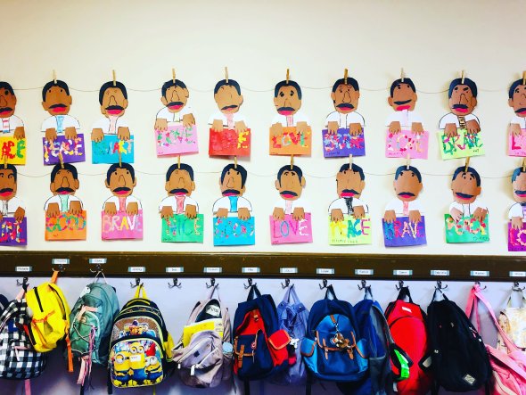 Student art and bags