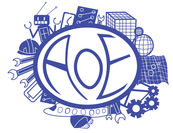 Academy of Engineering Logo, featuring various engineering tools