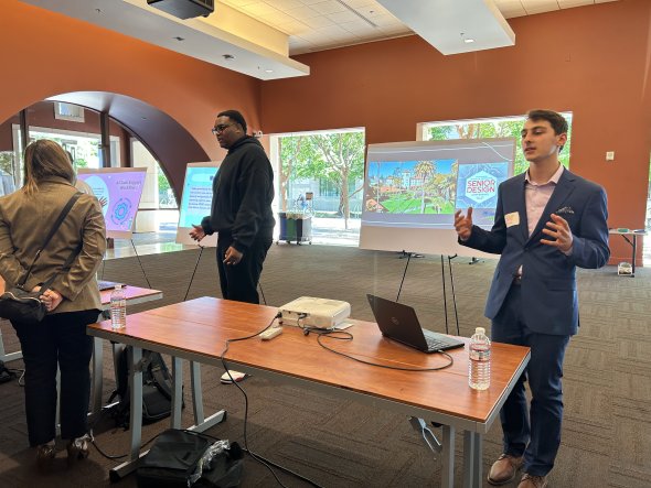 Mission Bay Hub students give presentation