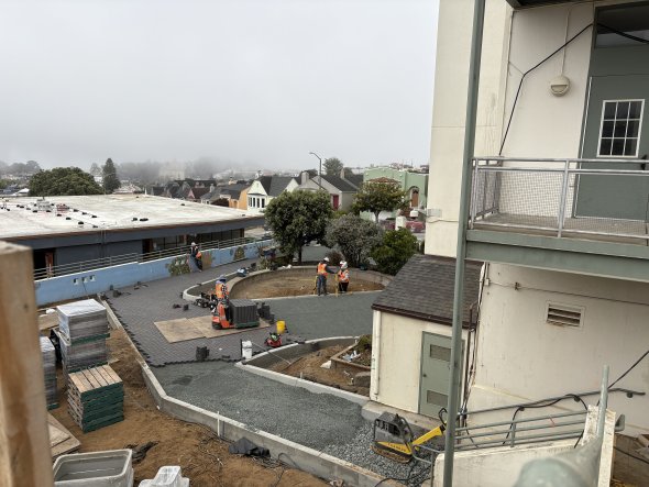 West Portal paving on Lenox Side