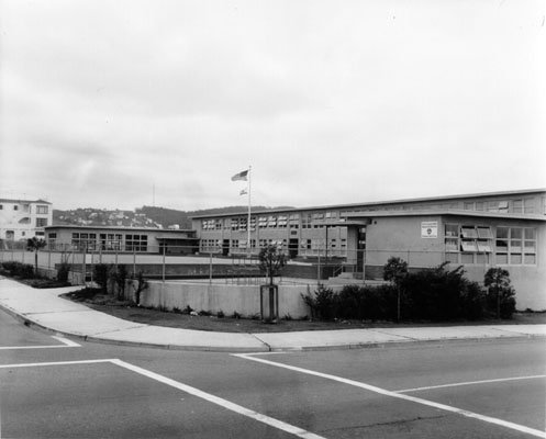 Anza school yard with flag no date
