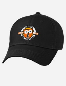 A picture of a baseball cap with the Everett Logo