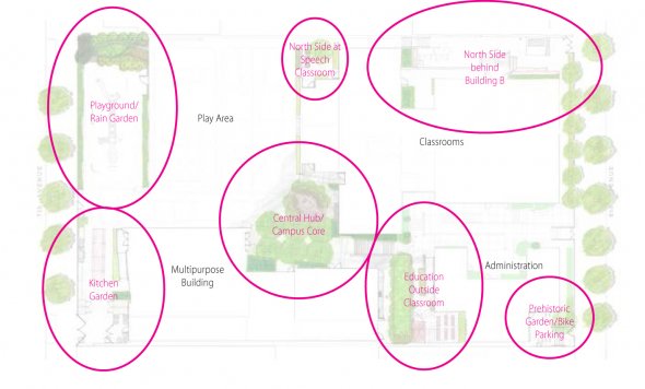 Map of schoolyard greening project