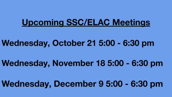 Meeting dates