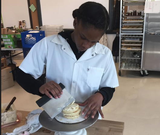 boy mixing food