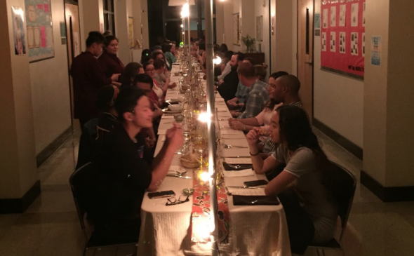 long table dinner at Ida B