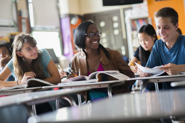 SFUSD approved stock photo, student talking