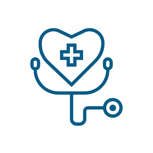 Heart with stethoscope