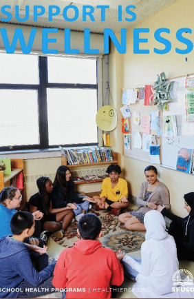 support is wellness - students holding a community circle
