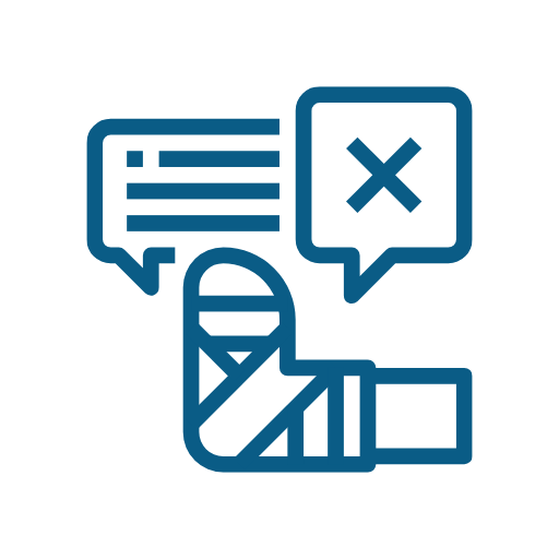 Icon of injured foot and paperwork