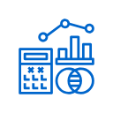 icon of blue math items