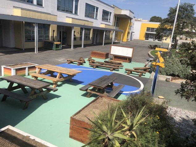 green school yard