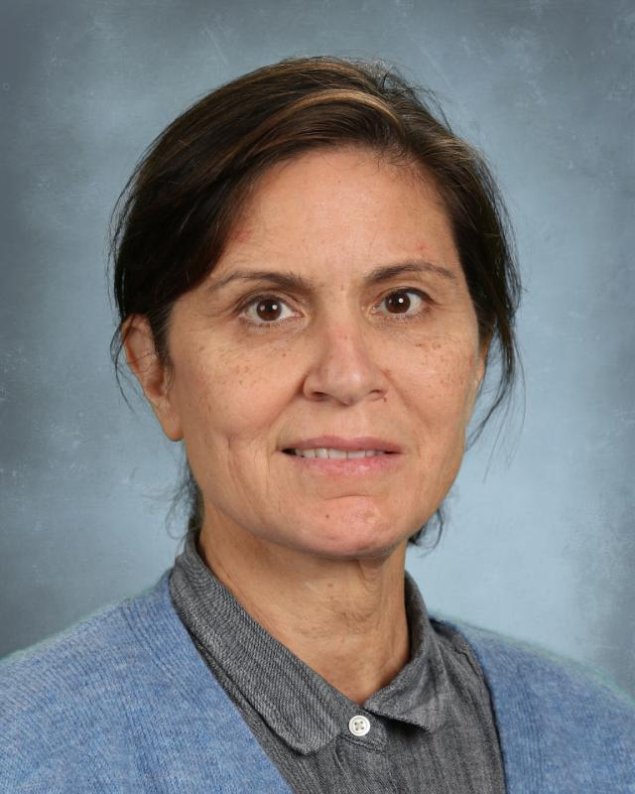 headshot with a light grey background