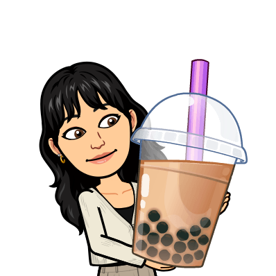 Bitmoji holding a boba drink