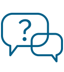Question mark in speech bubble