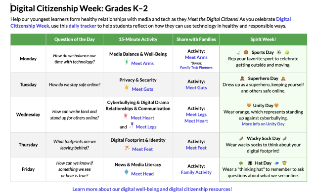 Common Sense Elementary Calendar