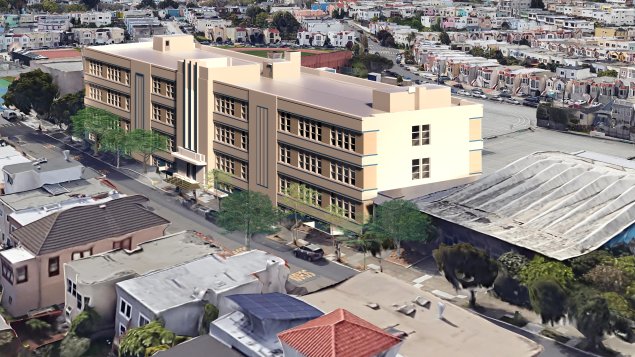 Rendering of Denman Middle School main building