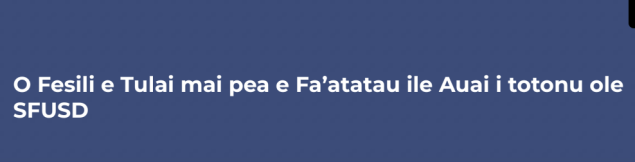 Samoan text: Frequently asked question