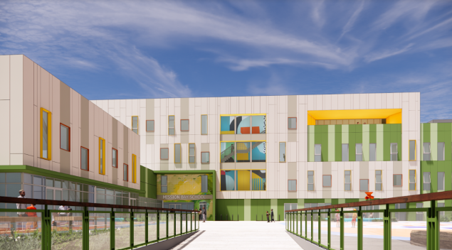 Rendering of Mission Bay School design