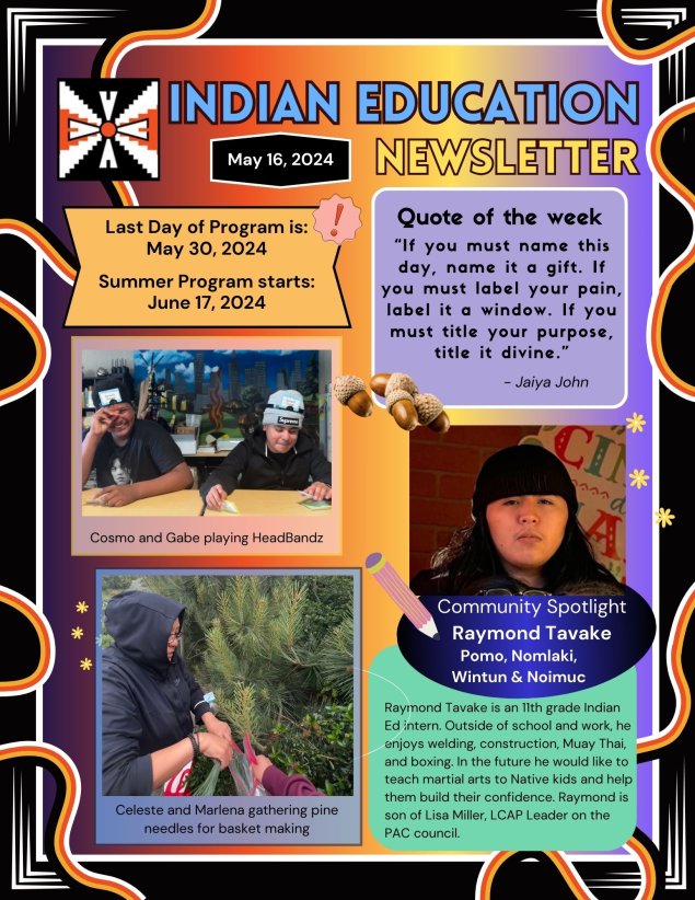 Indian Education Program Newsletter May 16 2024