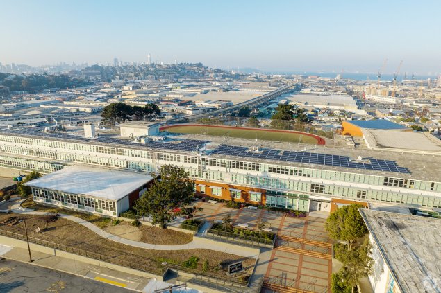 Thurgood Marshall High School aerial shot