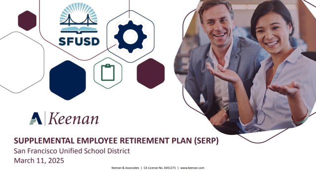 Front cover of Supplemental Employee Retirement Plan (SERP) slide deck