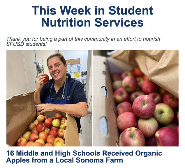 SNS Newsletter with Apples