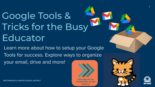 image of slide deck about Google Tips and Tricks for the busy educator