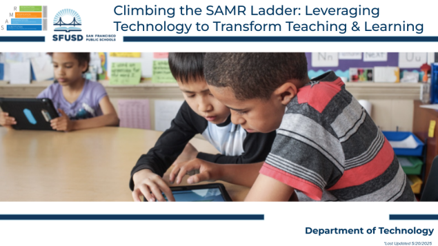 image of two young boys on an ipad for slide deck