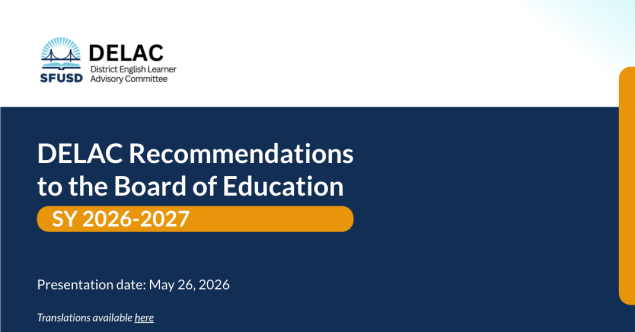 District English Learner Advisory Committee Recommendations 