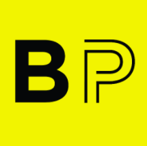 Image has a black text letter "B" and text letter "L" next together 