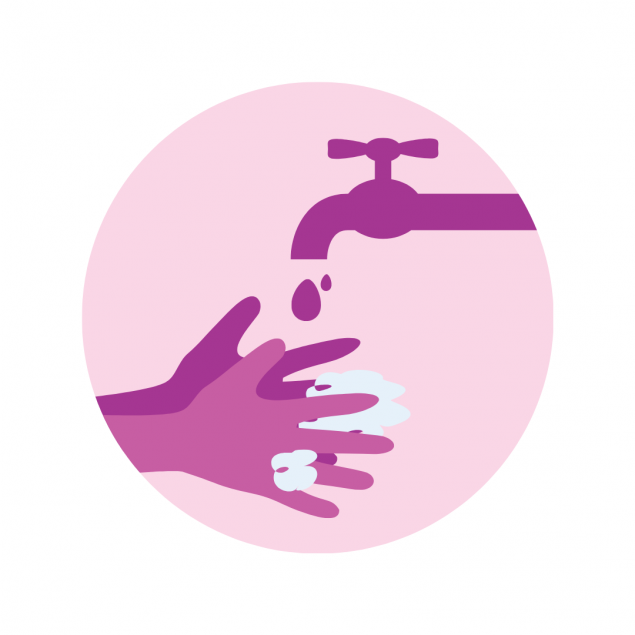 Picture depicts someone washing their hands