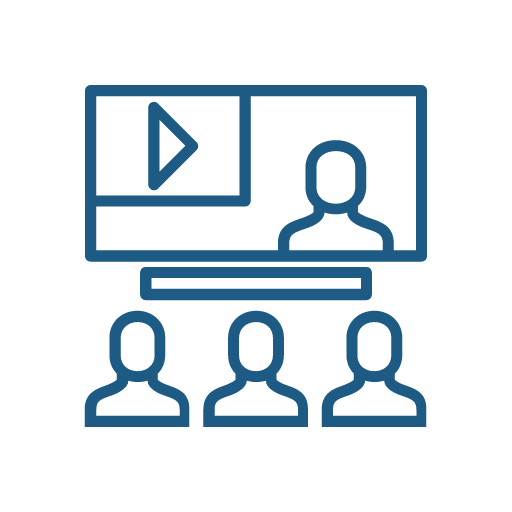 Icon of people watching webinar