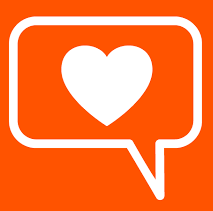 Heart in a text message box