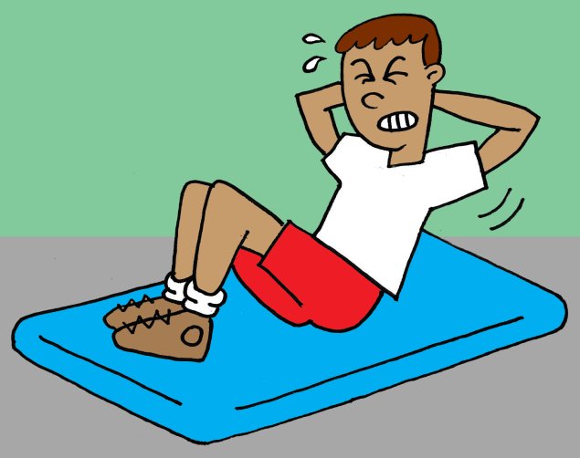 boy doing sit-up
