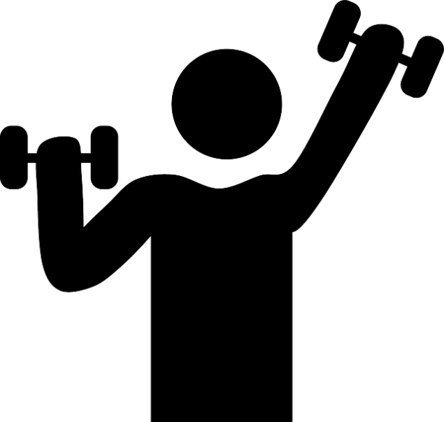 person lifting dumbbells