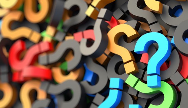 abstract image of pile of question marks