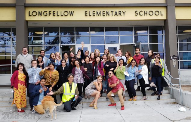 silly photo of longfellow staff
