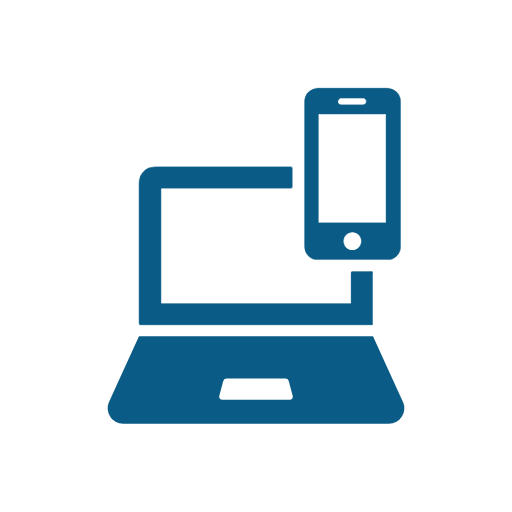 Laptop and mobile phone
