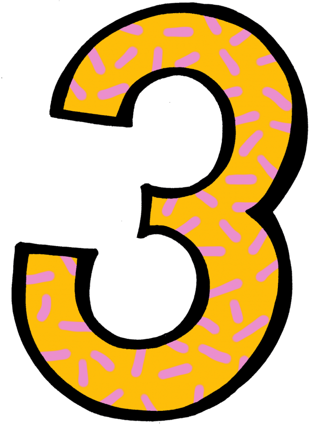 clipart of number three