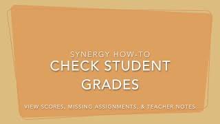 Check grades in synergy video thumbnail