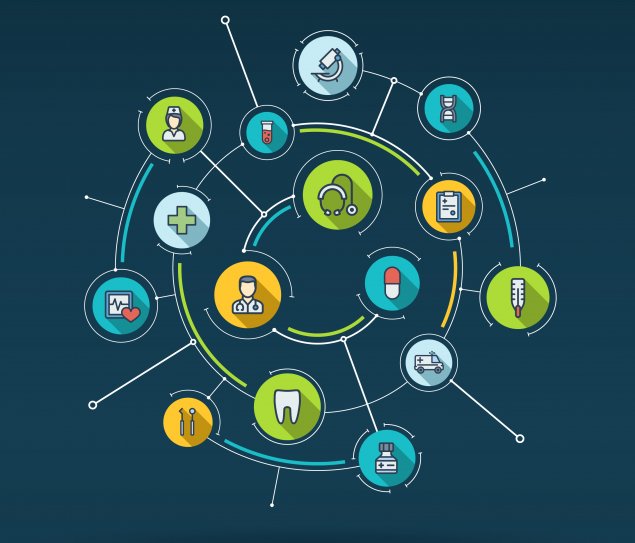 circle logo with health careers pictured