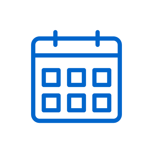 icon blue calendar