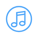 musical notation in blue